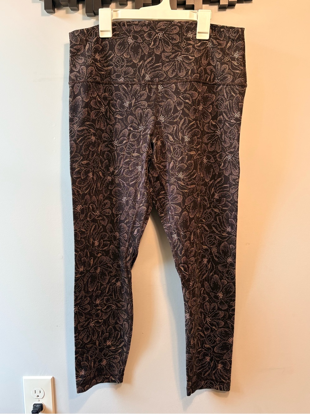 lululemon Align High-Rise Pant 25” Dotted Magnolia Pink Multi Size 14